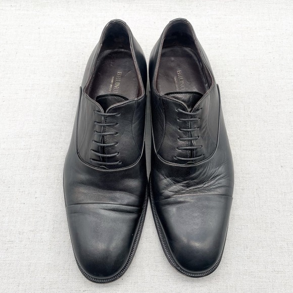 Bruno Magli Mens‎ 8.5 M Maico Cap Toe Oxfords Black Leather Dress Shoes Lace Up main image 11